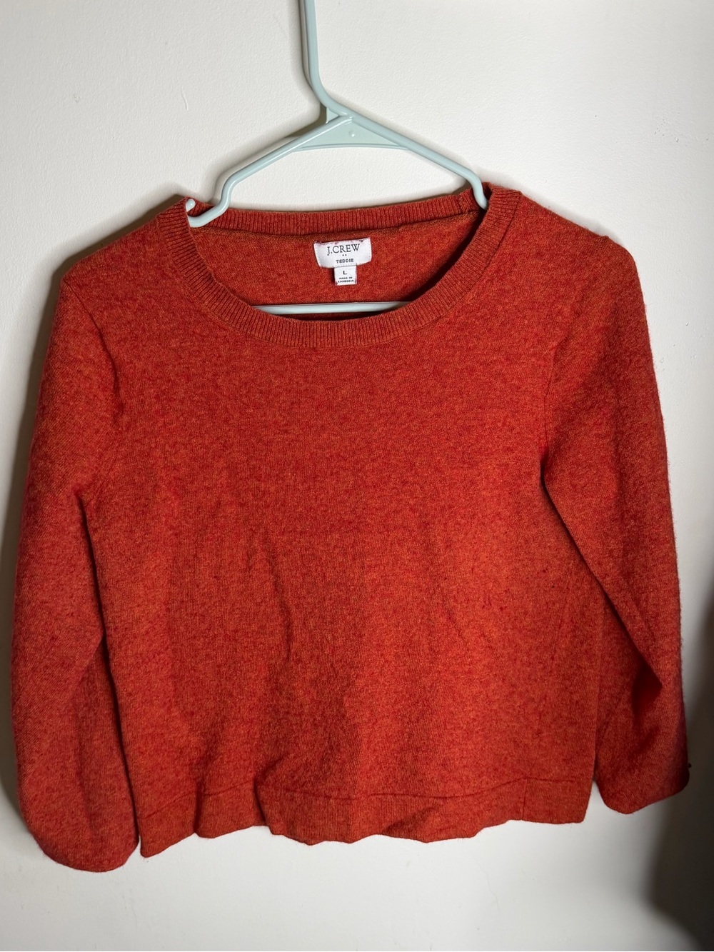J. Crew Women's Burnt Orange Crewneck Sweater